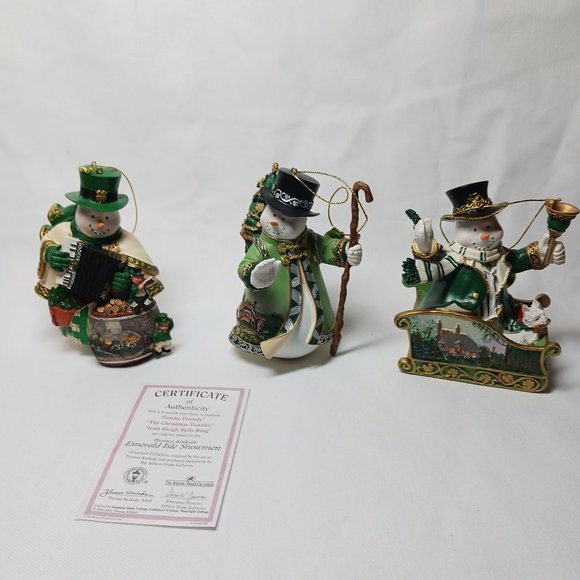 Kinkade Christmas Ornaments Lot of 3 - Picture 1 of 10